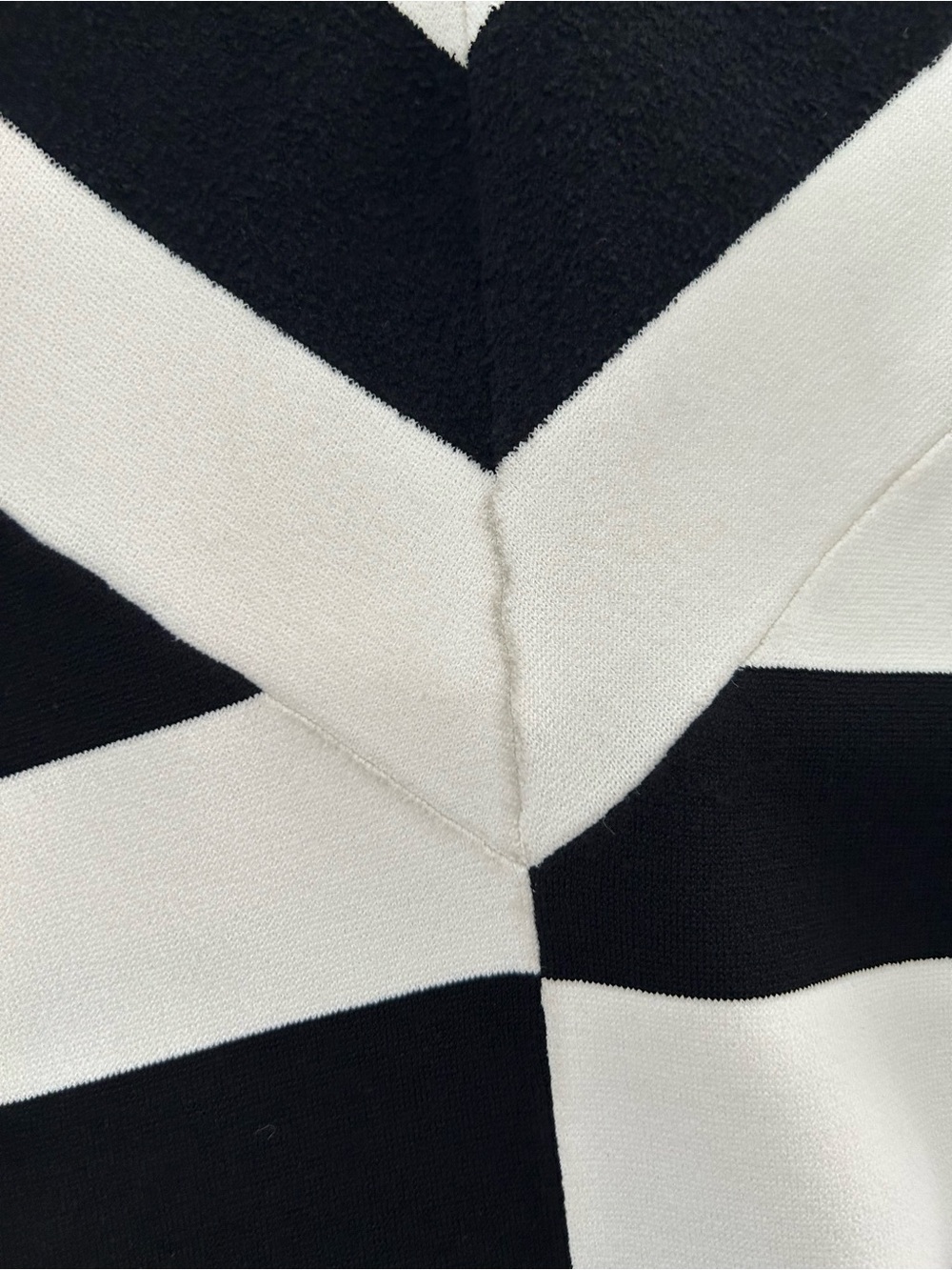 Christopher John Rogers Black and White Chevron Maxi Dress with Rainbow - Picture 7 of 7